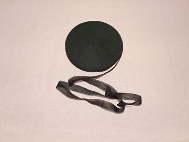 Лента окантовочная вязанная черная 18 мм