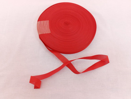 Лента окантовочная вязанная красная 35 мм