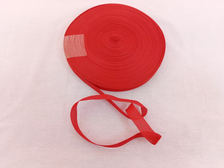 Лента окантовочная вязанная красная 25 мм