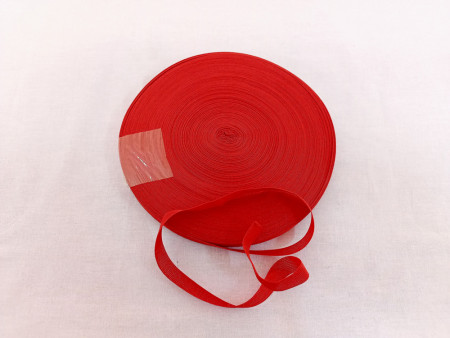 Лента окантовочная вязанная красная 16 мм