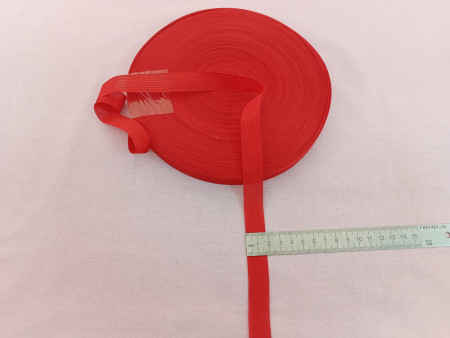 Лента окантовочная вязанная красная 16 мм