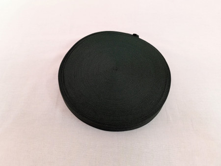 Лента окантовочная вязанная черная 35 мм