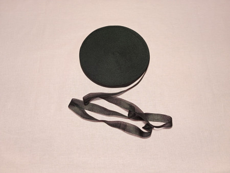 Лента окантовочная вязанная черная 16 мм
