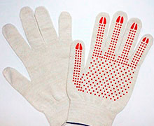 Рабочие перчатки ХБ с ПВХ покрытием