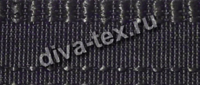 Лента брючная с латексом - 3 нитки, синяя с черным