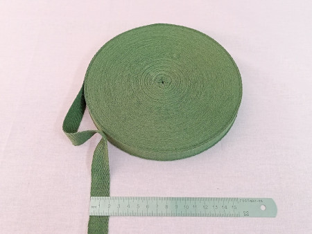 Лента киперная ХБ 20 мм - Зеленая
