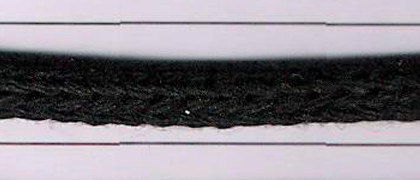 Шнур круглый черный хб 5 мм