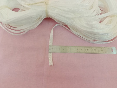 Лента текстильная ременная 10 мм - Белая